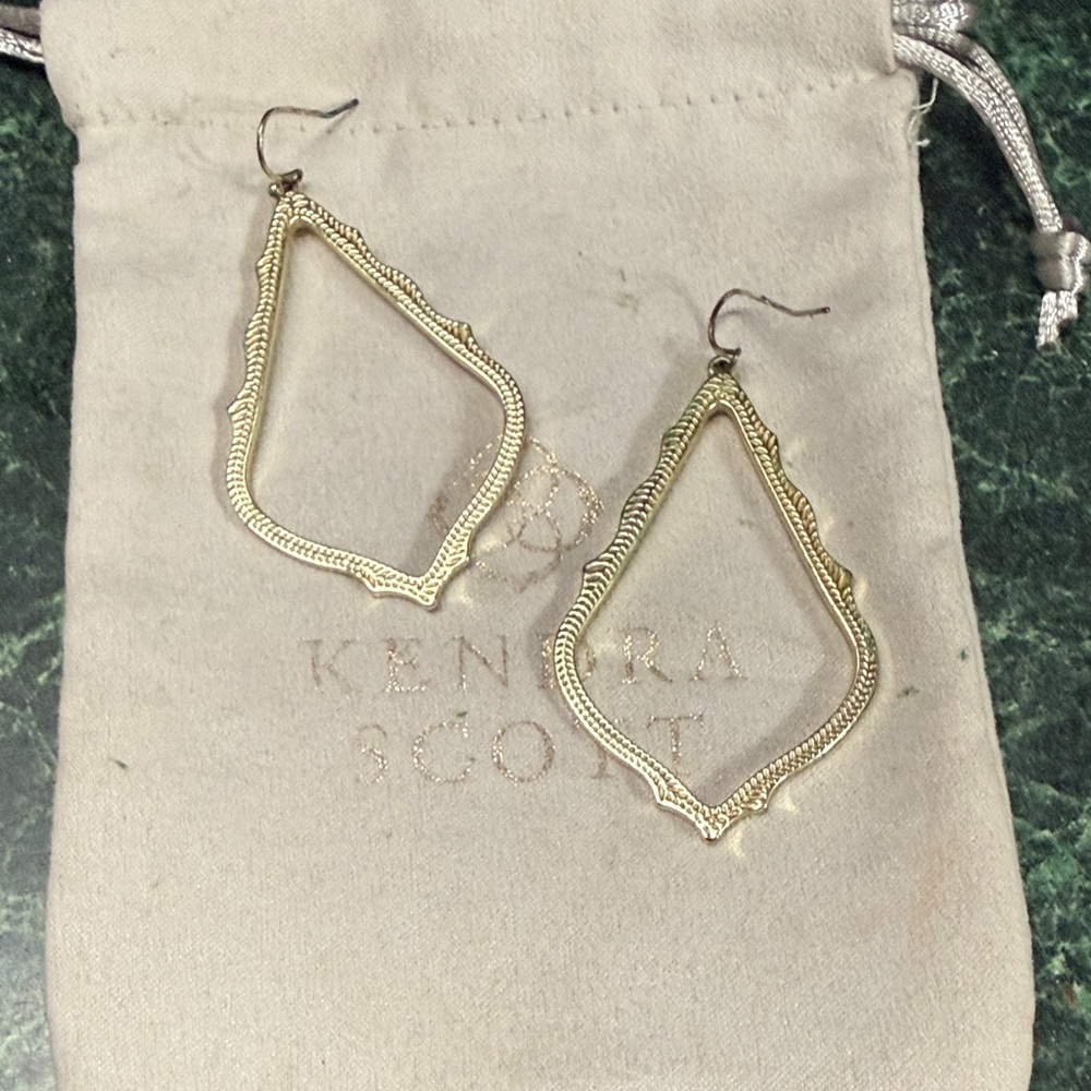 Kendra Scott Gold Statement Earrings